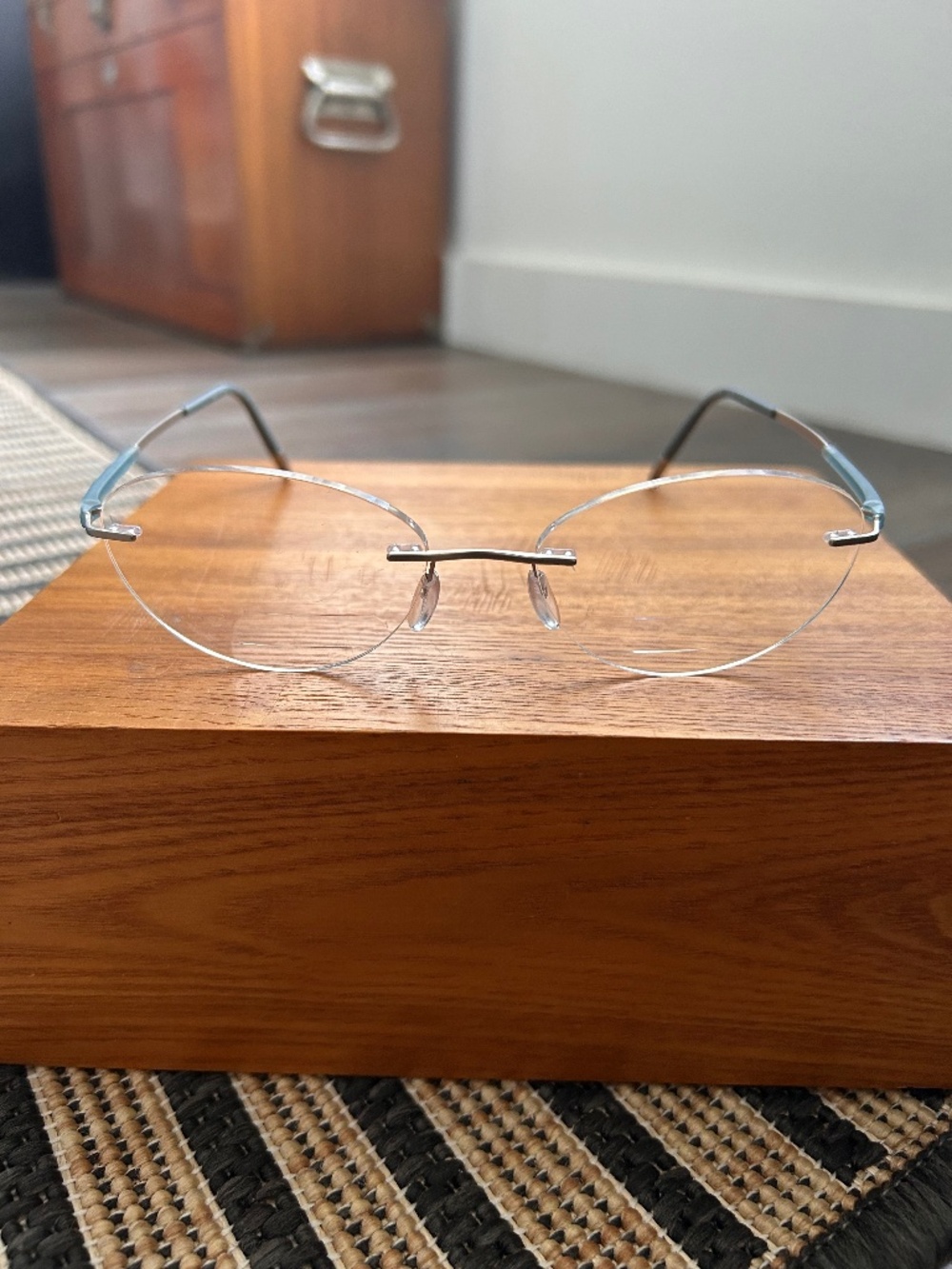Silhouette Titan 5540 70 7000 silver blue eyeglasses frames 52 17 130